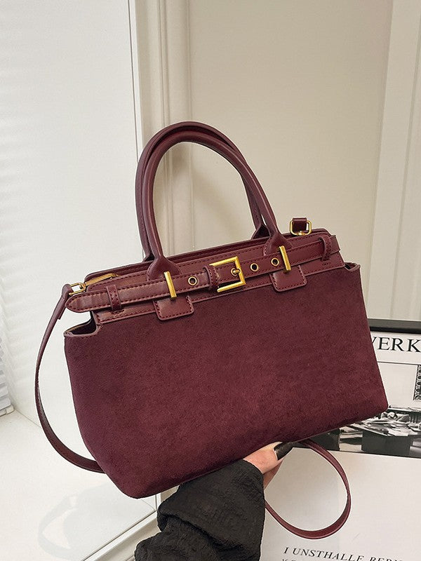 Women's Western Style Suede Winter Elegant Texture Bags