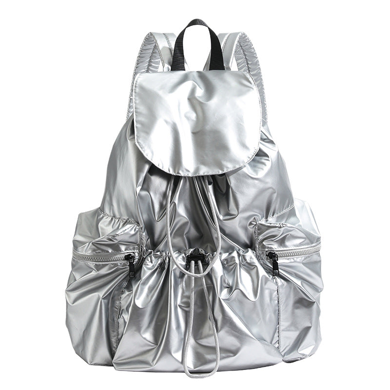 Practical Large Capacity Drawstring Niche Washed Women's Backpack