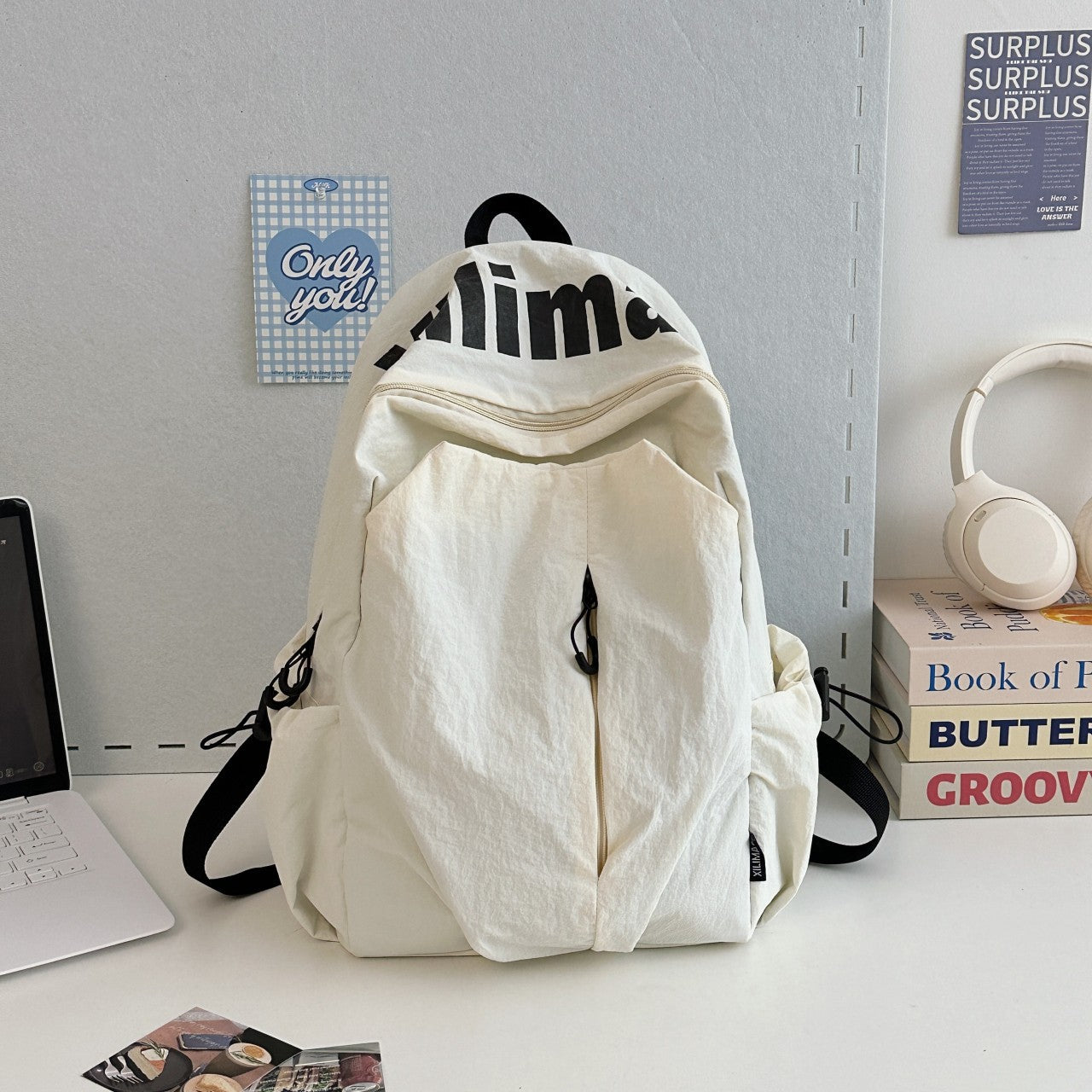 Women's & Men's Niche Style Lightweight High Large Capacity Leisure Backpack