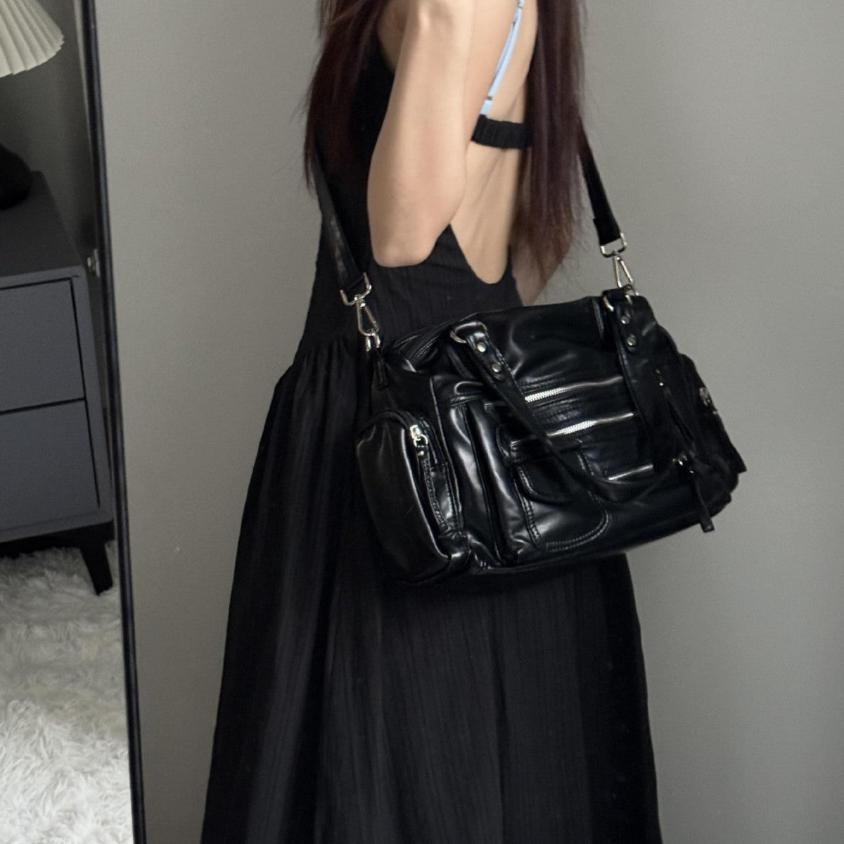 Commuter Motorcycle Punk Advanced Female Niche Women's Shoulder Bag
