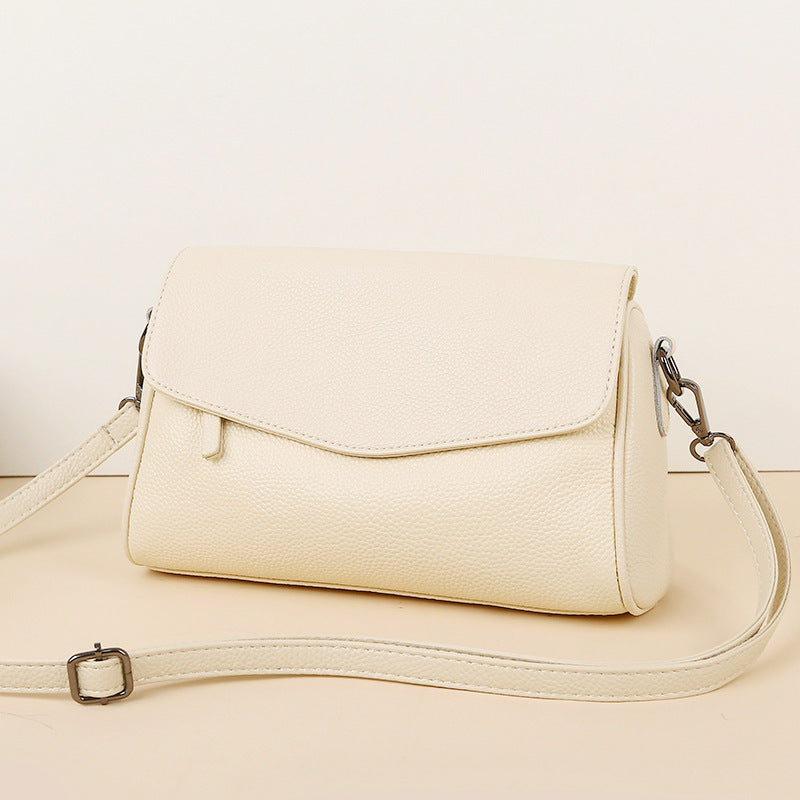 Women's Layer Cowhide Fashion Genuine Leather Mother Large Capacity Small Square Bags