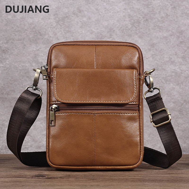 Men's Genuine Leather Mobile Cowhide Retro Men's Messenger Bag