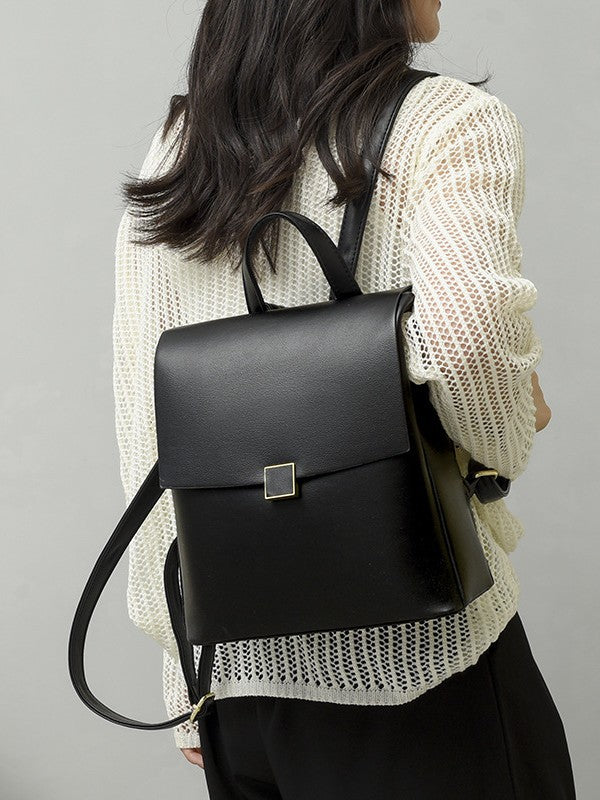 Women's Commuter Solid Color High-grade Shaped Shopping Women's Backpack