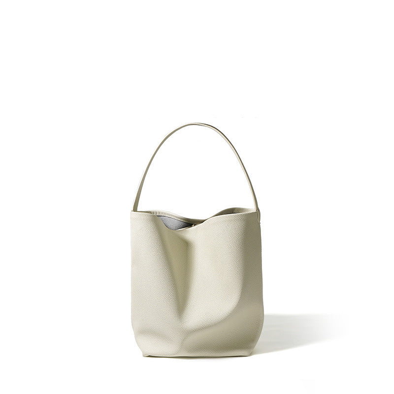 Women's Niche Genuine Leather Leisure Commute High-grade Large Bucket Bag
