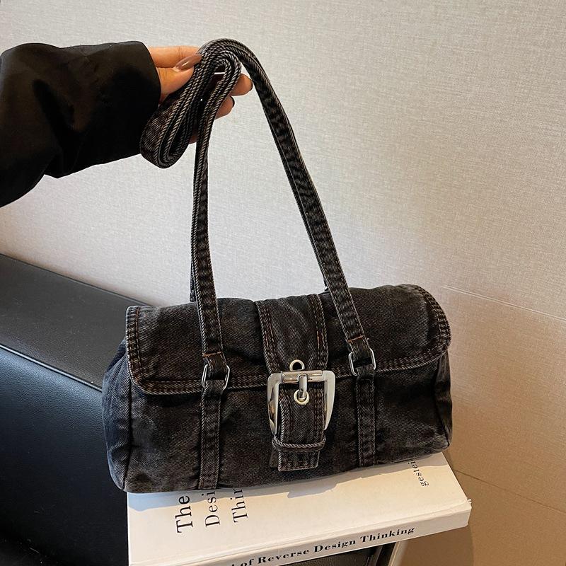 Women's Autumn Retro Artistic Large Capacity Denim Class Leisure Backpack