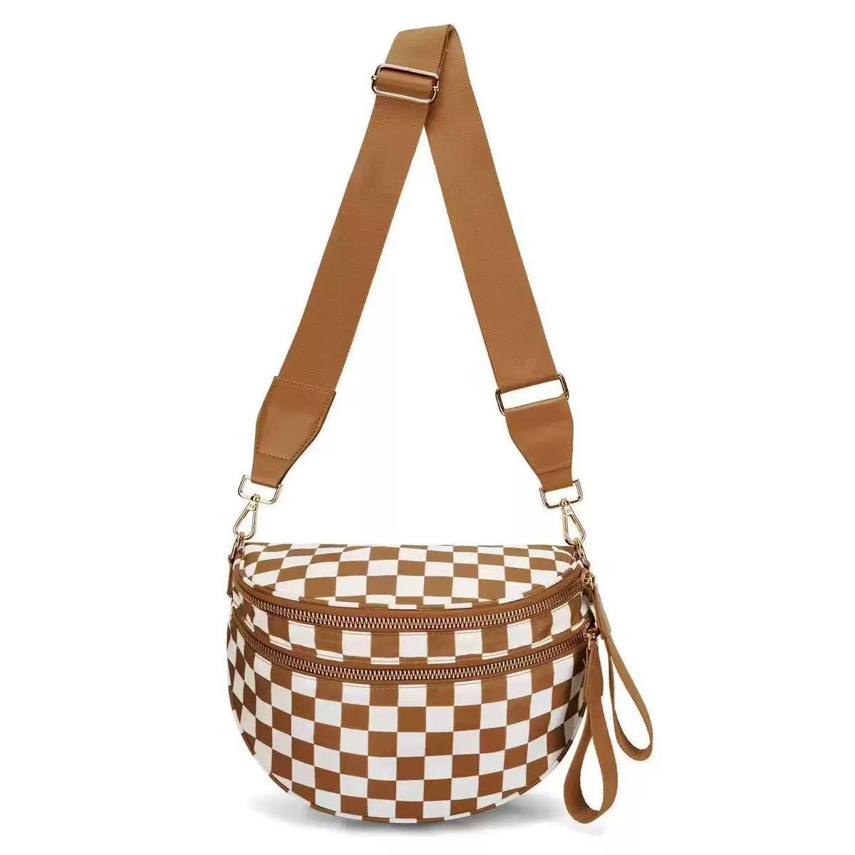 Women's With Decorative Chain Large Plaid Capacity Bags
