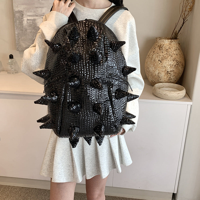 Women's & Men's Fashion Handsome Hedgehog Funny Network Leisure Backpack