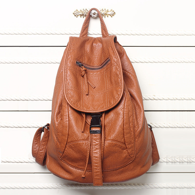 Women's Fashion Korean Style Washed Sheep Pattern Women's Backpack