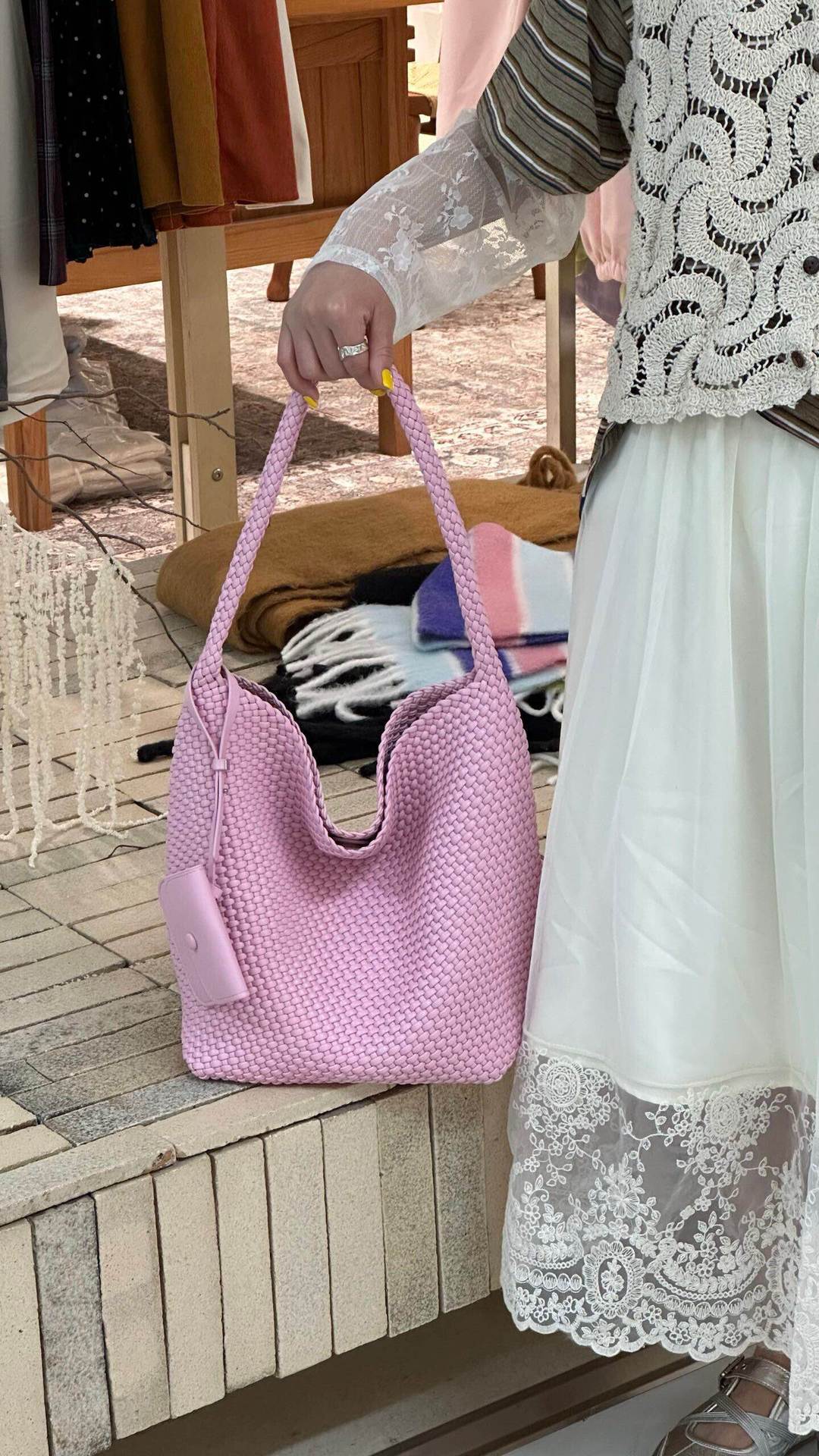 Women's Sense Hand-woven Candy Color Fashion Large Bags
