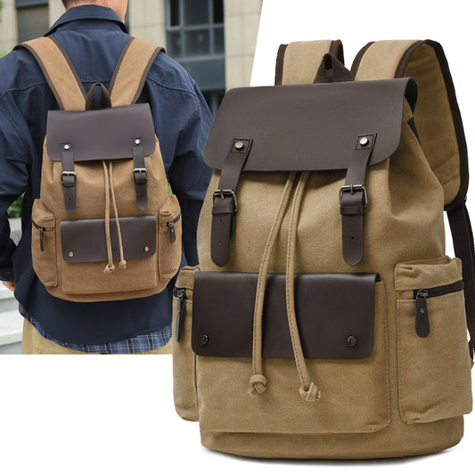 Men's Canvas Sense Fashion Computer Retro Leisure Backpack