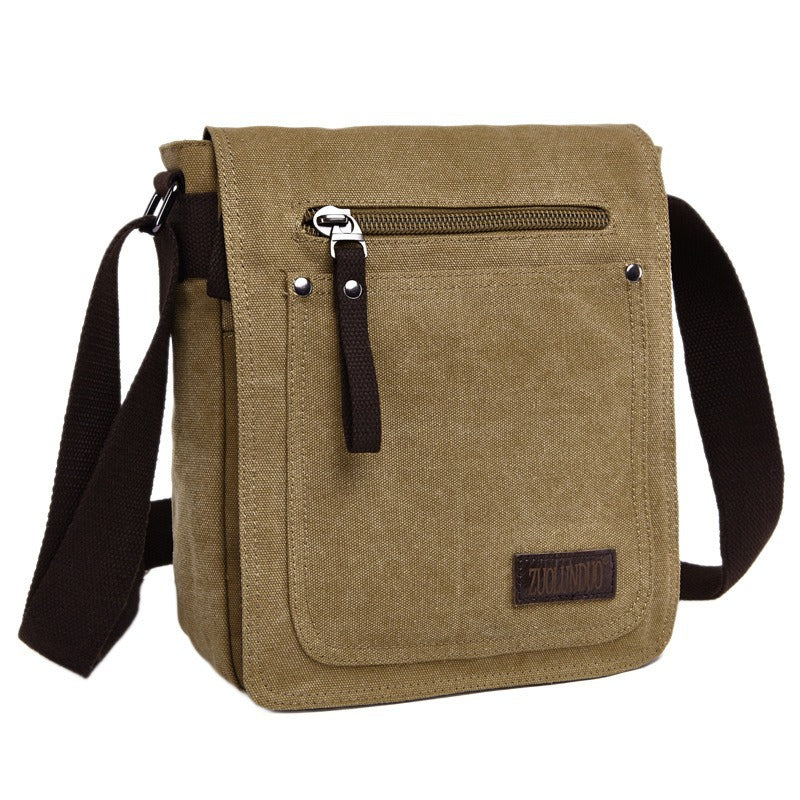 Slouchy Fashion Single Fashionable Washed Canvas Men's Messenger Bag