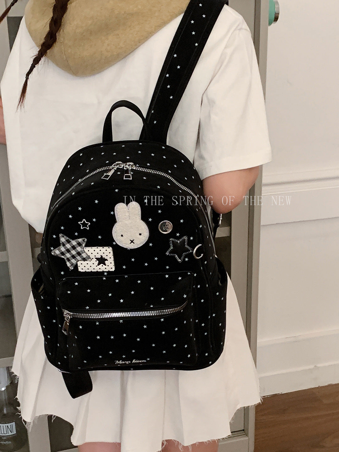 Style Cute Polka Dot Rabbit Large Capacity Women's Backpack