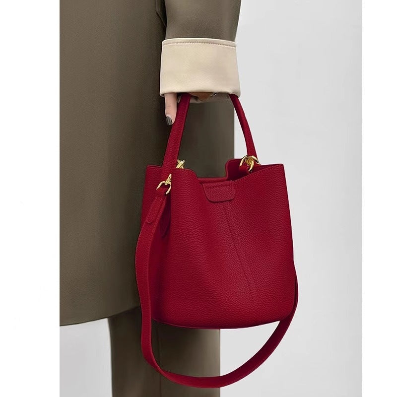 Women's Red High-grade Large Capacity Bridal Wedding Women's Handbag
