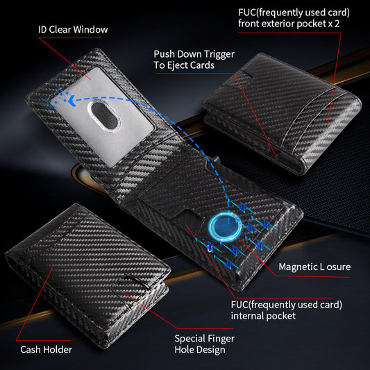 Men's Pu Leather Large Capacity Multiple Slots Certificate Men's Wallets