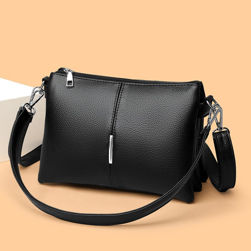 Women's Fashionable Simple Soft Leather Textured Commuter Women's Shoulder Bag
