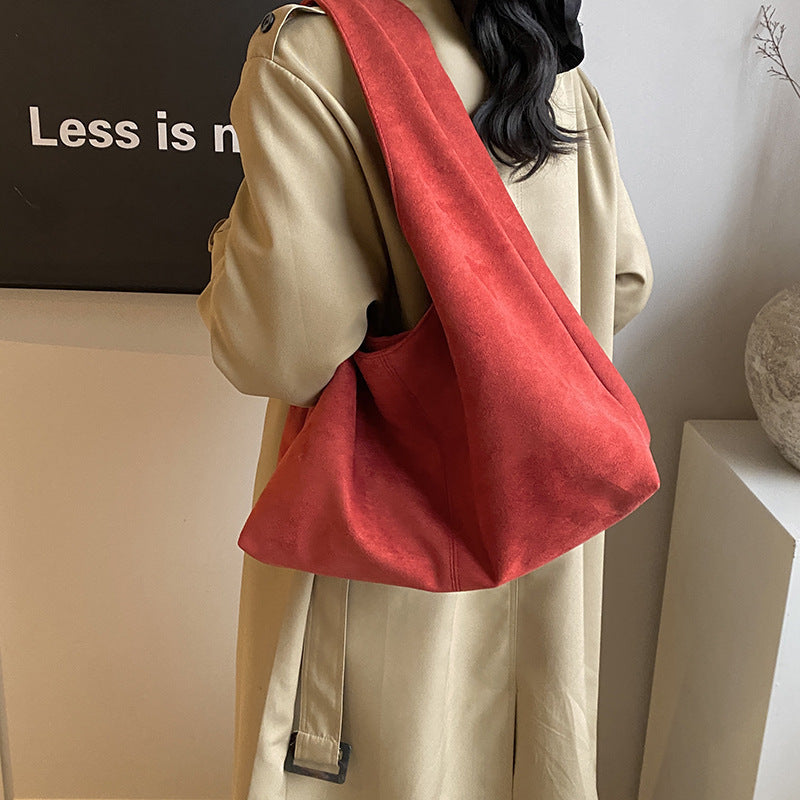 Large Capacity Retro Frosted Big Female Tote Bag