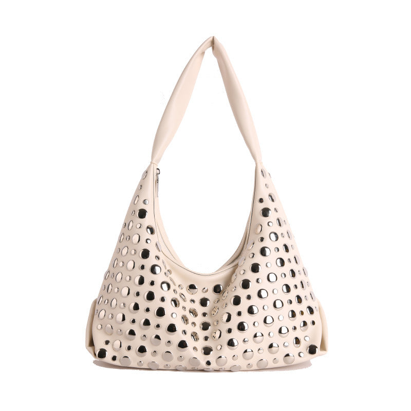Women's Retro Minority Underarm Fashion Studded Commuter Women's Shoulder Bag