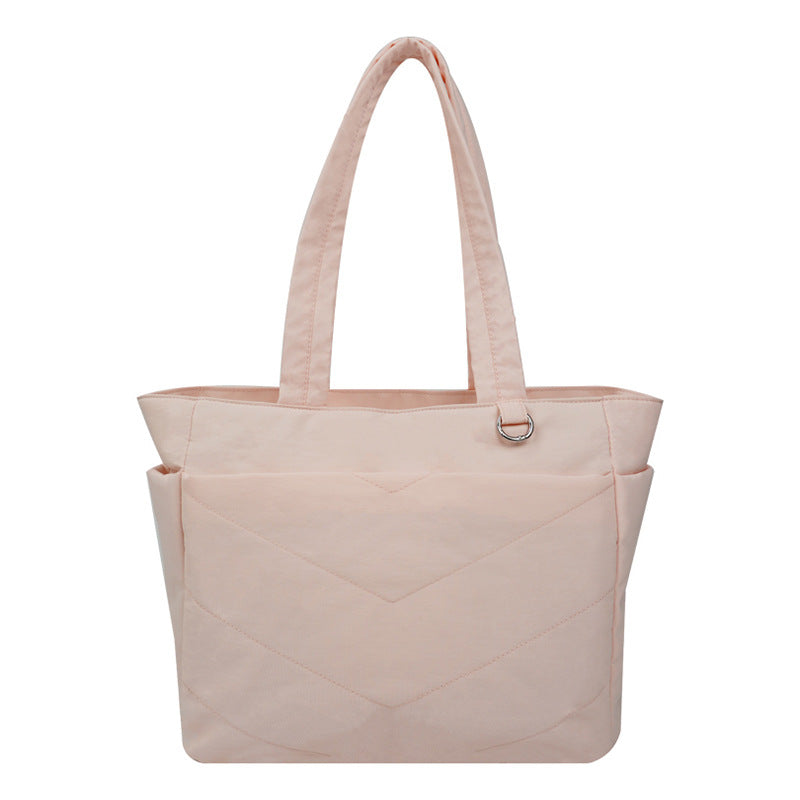 Color Portable Practical Large Capacity Lightweight College Class Women's Shoulder Bag