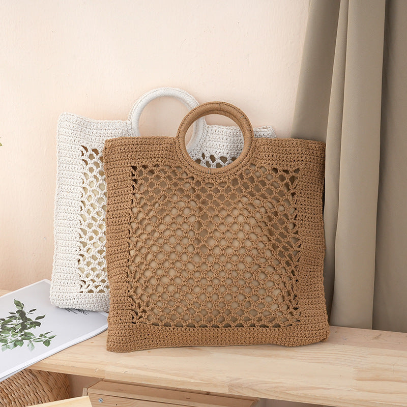 Women's Straw Woven Fishing Net Beach Korean Women's Handbag