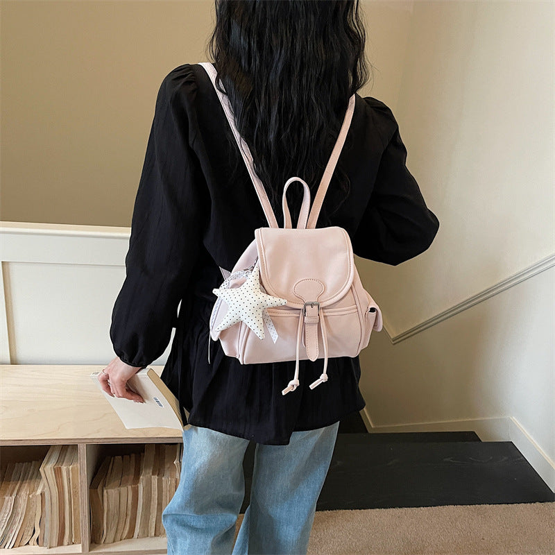 Women's Korean Style Flip Soft Surface Summer Simple Backpacks