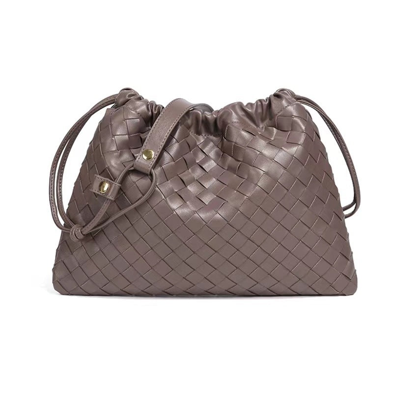 Women's Lucky Hand-woven Drawstring Pleated Cloud Fashion Women's Messenger Bag