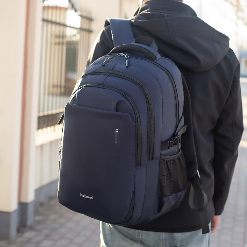 Men's Business Computer Simple Solid Color Multifunctional Backpacks