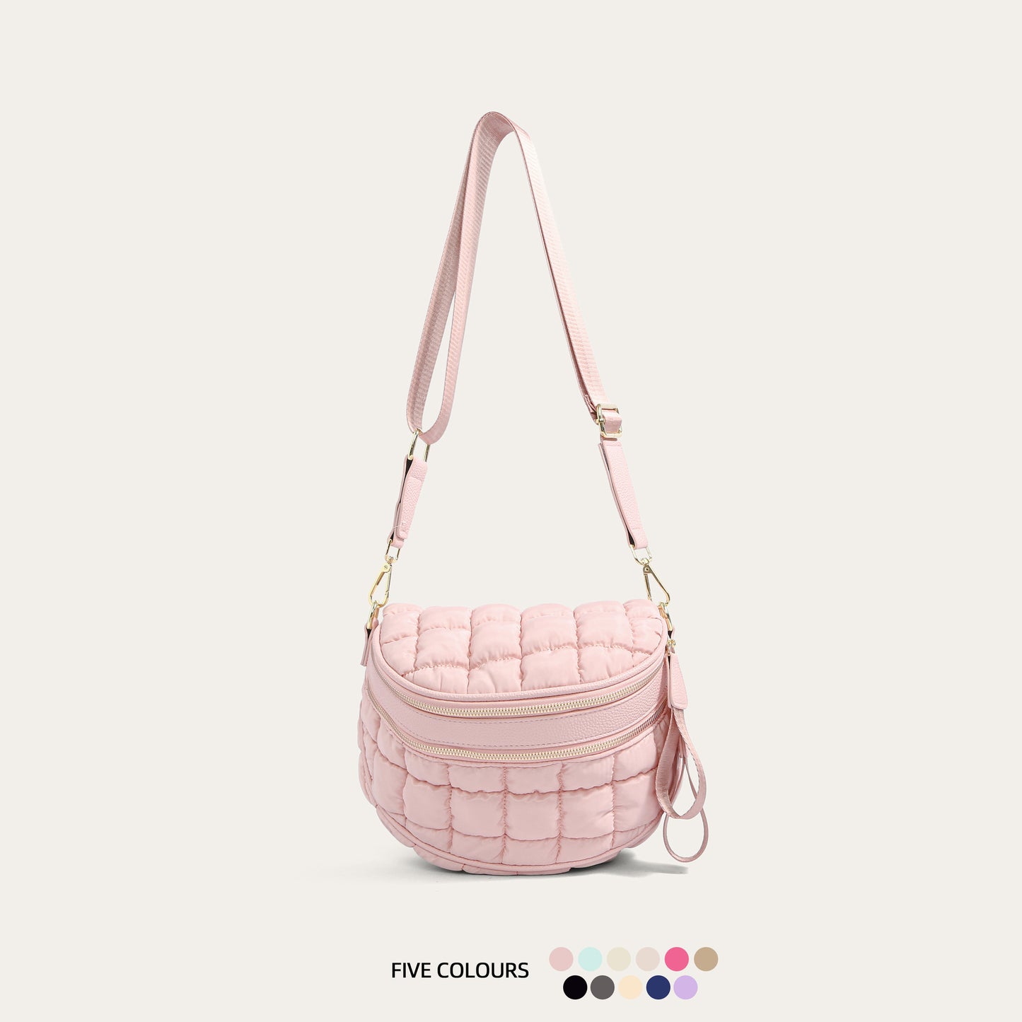Women's Wind Cotton Clothes Bubble Fashion Large Shoulder Bags