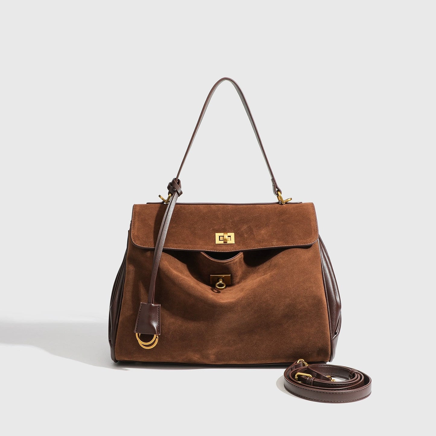Women's Genuine Leather Deerskin Veet Large Capacity Underarm Matte Tote Bag