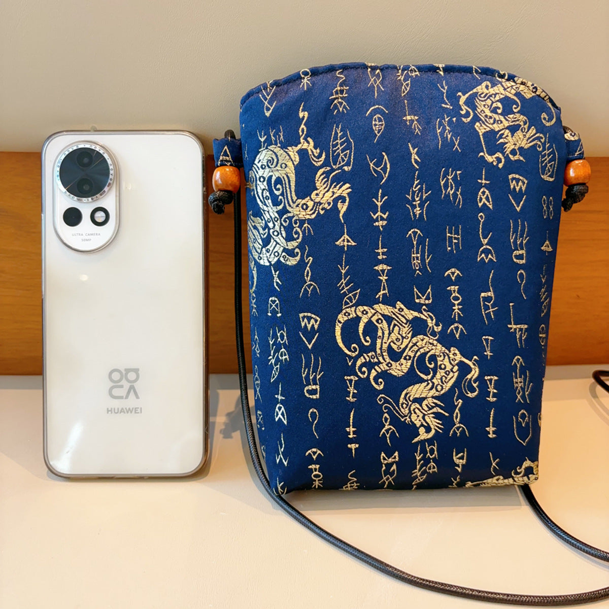 Song Dynasty Brocade Cloth Pattern Walking Phone Bags
