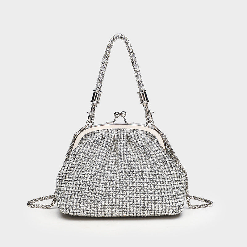 Women's Diamond Studded Hand Dinner Shiny Rhinestone Women's Messenger Bag