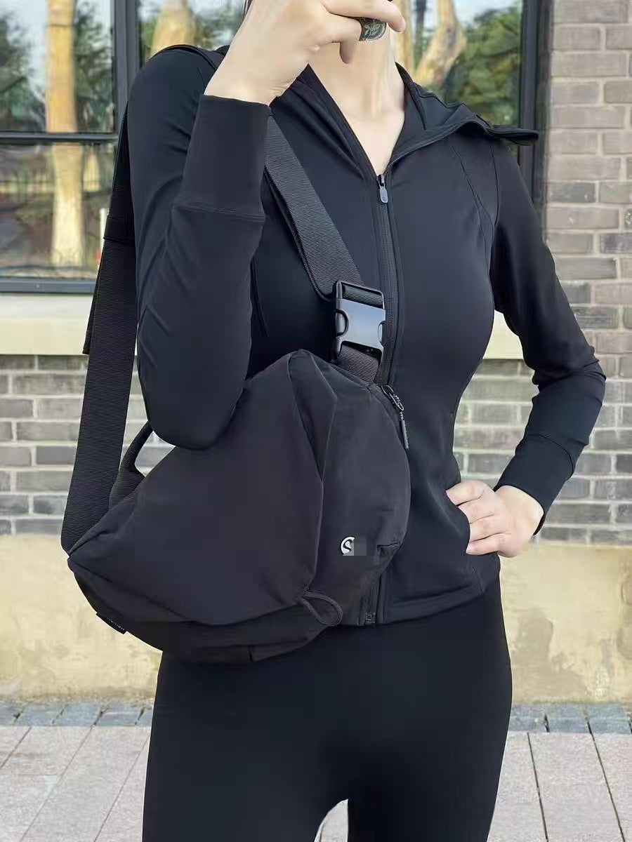 Women's Magnetic Fitness Cycling Nylon Dumplings Sport Waist Bag, Accessory Bag