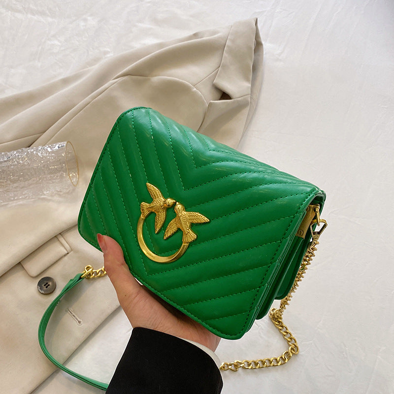 Women's Pinko Trendy Design Swallow Fashion Chain Women's Messenger Bag