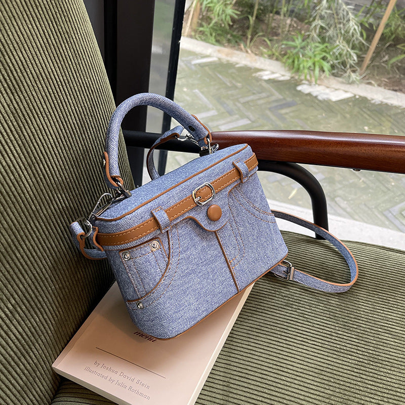 Women's Design Fashion Denim Stitching Trendy Simple Women's Shoulder Bag