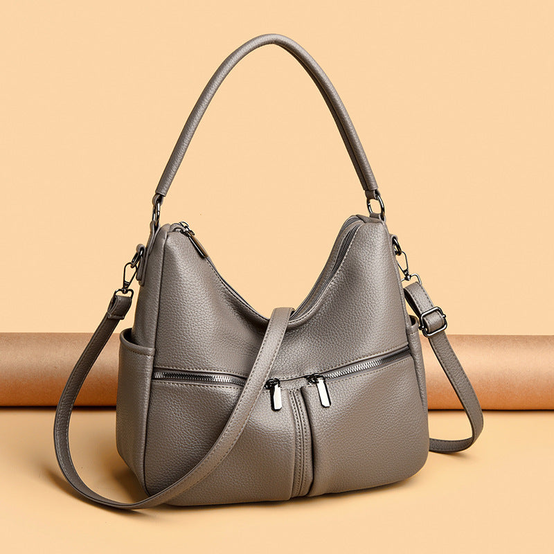 Women's Leather Commuter Large Capacity Underarm Splash Women's Messenger Bag