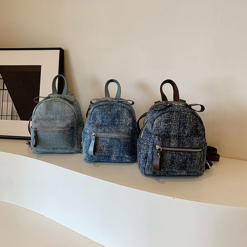 Women's Class Female Korean Fashion Denim Trendy Summer Women's Backpack