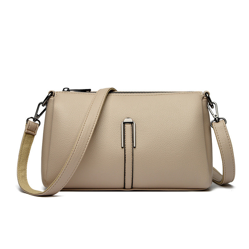 Women's Soft Leather High-grade Large Capacity Commute Small Square Bags