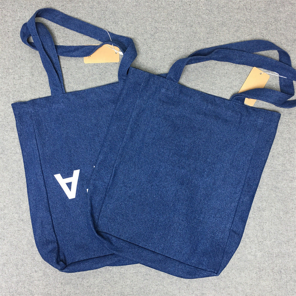 Women's & Men's Trendy Blue Thin Denim Canvas Portable Bags
