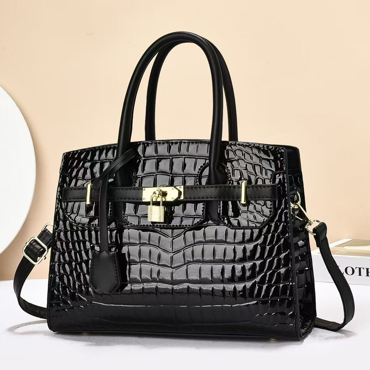 Women's Niche Western Style Crocodile Pattern Versatile Women's Shoulder Bag