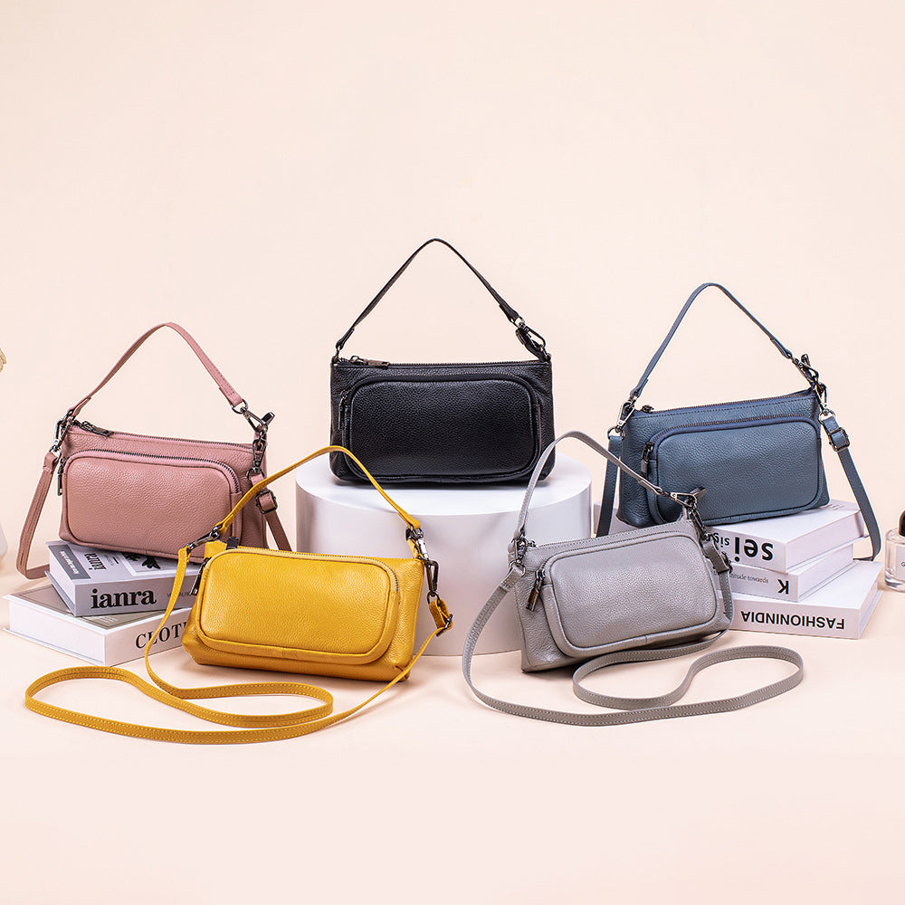 Women's Top Layer Leather Large Capacity Commuting Women's Shoulder Bag