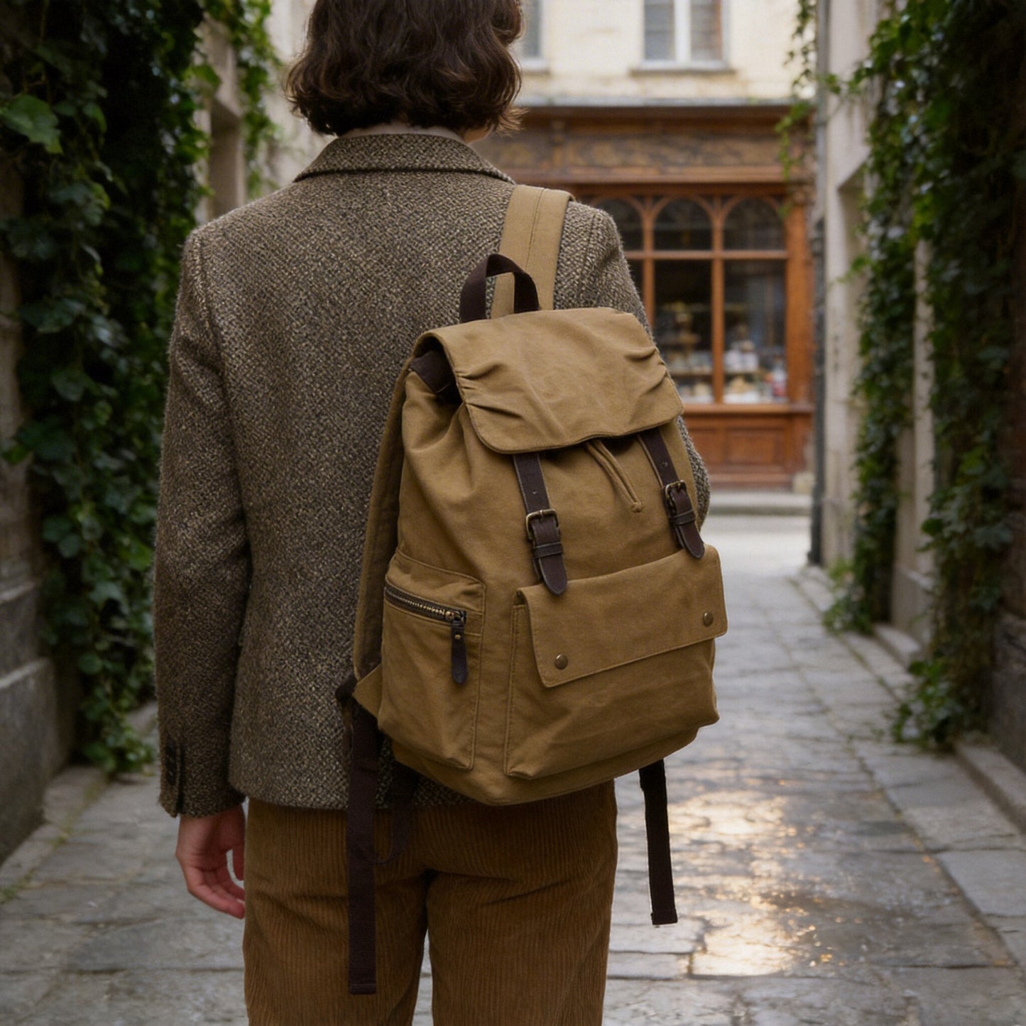 Style Fashion Canvas Vintage Large Capacity Leisure Backpack