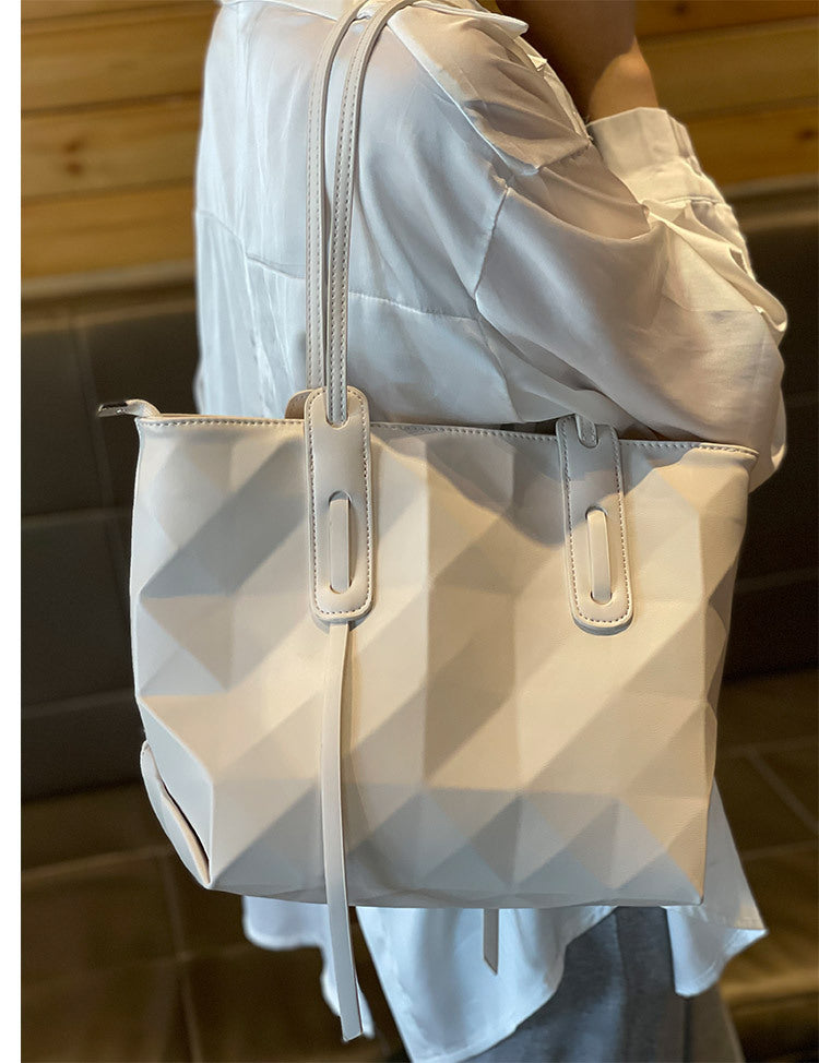 Women's Design Geometric Folding Rhombus Shopping Bags