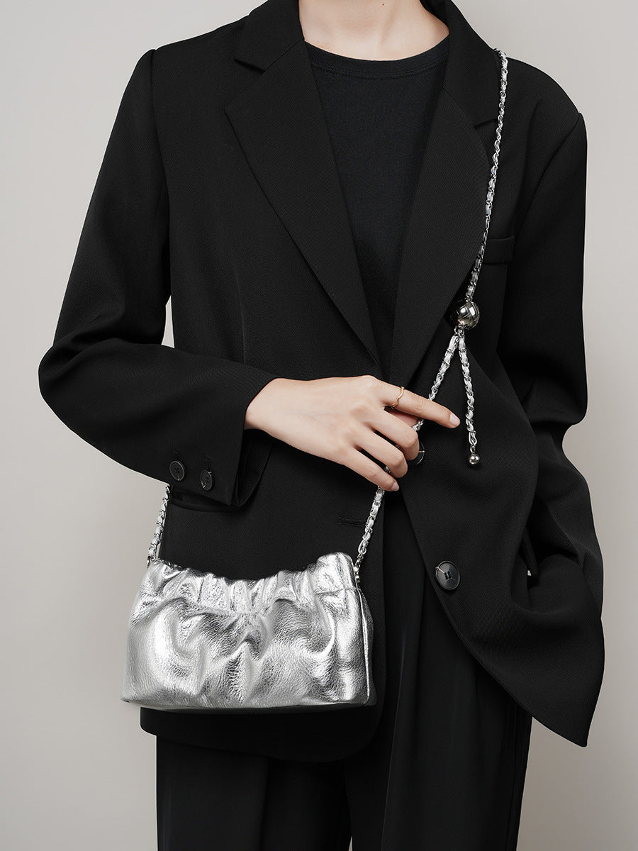 Women's Popular Chain Underarm High-grade Cloud Leather Women's Handbag