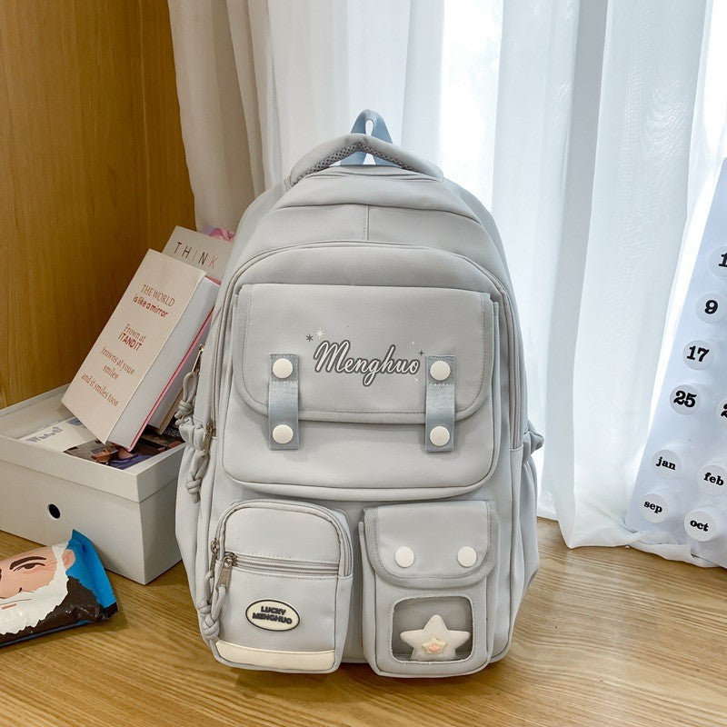 Soft Korean College Style Design Sense Female Junior High Leisure Backpack