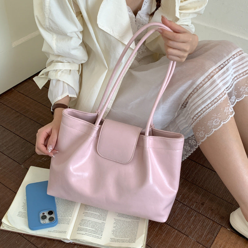 Women's Textured Commuter Underarm Spring Large Capacity Retro Women's Shoulder Bag