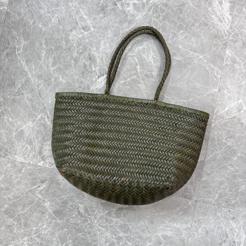 Women's Woven French Cowhide Vegetable Basket Leather Large Capacity Handbags
