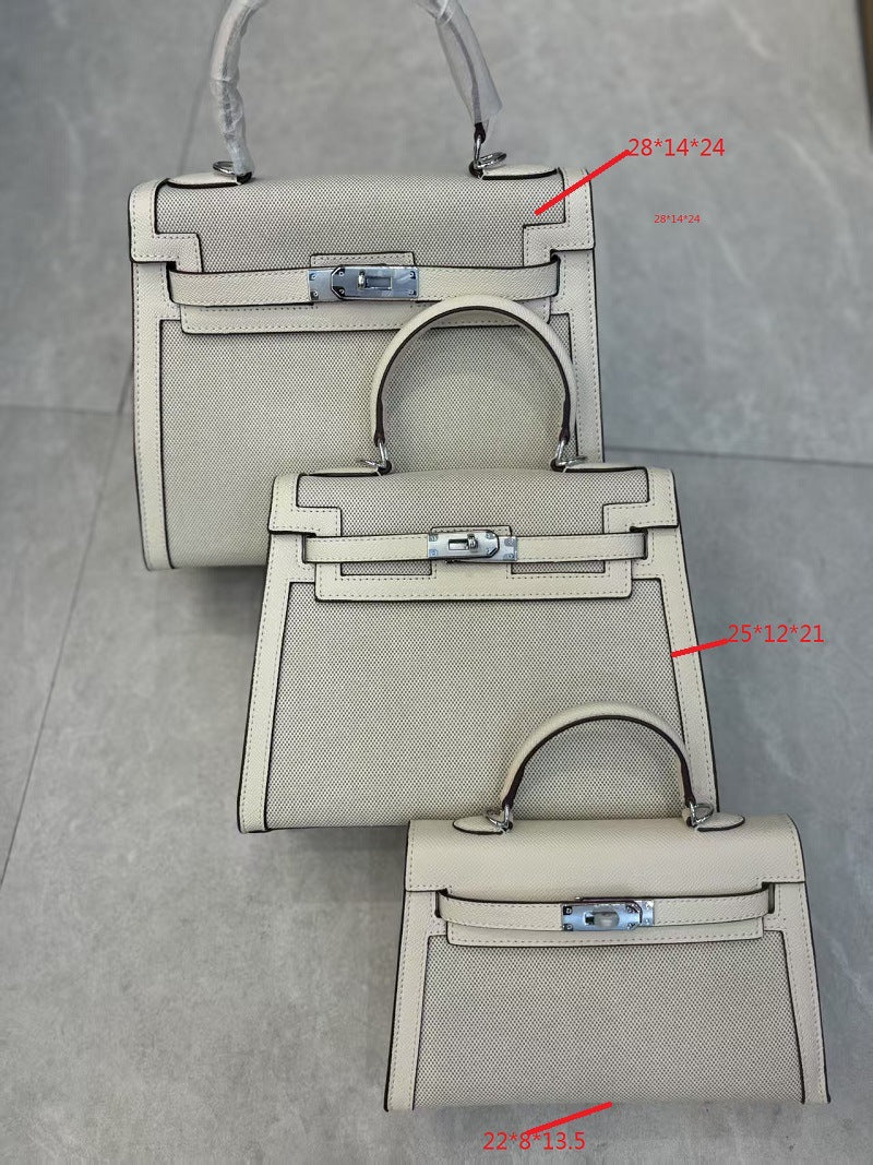 Women's Kelly Stitching Large Capacity Fashion Portable Bags