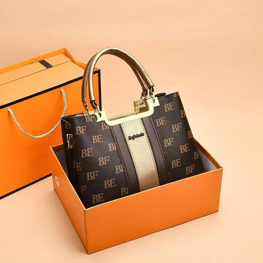 Women's Valentine's Day Free Fashion Color Matching Single Large Handbags