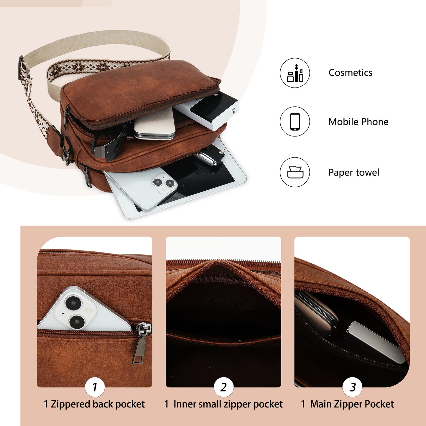 Slouchy Comfortable Women's Medium Built-in Slot Women's Messenger Bag