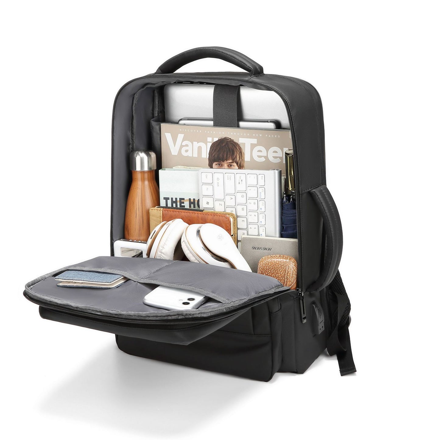 Men's Computer Printing Pattern Waterproof Multifunctional Commuter Bags