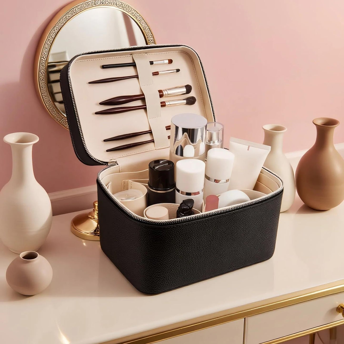 Large Capacity Portable Clutch Wash Can Makeup Bag